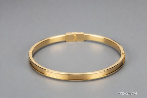 Vòng tay bản mảnh, mạ vàng 18k